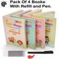 SP Dealz pack of 4 Magic book Practice Copybook for Kids, Reusable - Number & Letter Tracing Books, Drawing & Math Practice Books - Print Handwriting Workbook (4 Book + 5 Refill) Ages 3-6. 