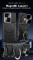 Lenuo For Xiaomi Redmi 13C 5G Back Cover Shockproof Armor Case Car Magnetic Ring Stand Holder Push Pull Camera Lens Protection Hard Phone Case. 