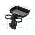 Car Cup Holder Tray With Swivel Base 360 Degree Adjustable Car Cup Holder Food Tray Organized 2 Drink Holder For Car Accessories. 