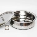 Stainless Steel Serving Dish 8inch width Serving Handi (1.5Litres Capacity). 