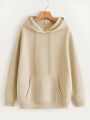 Jack Beos Cream Plain Fleece Pull Over Hoodie For Men 23092023. 
