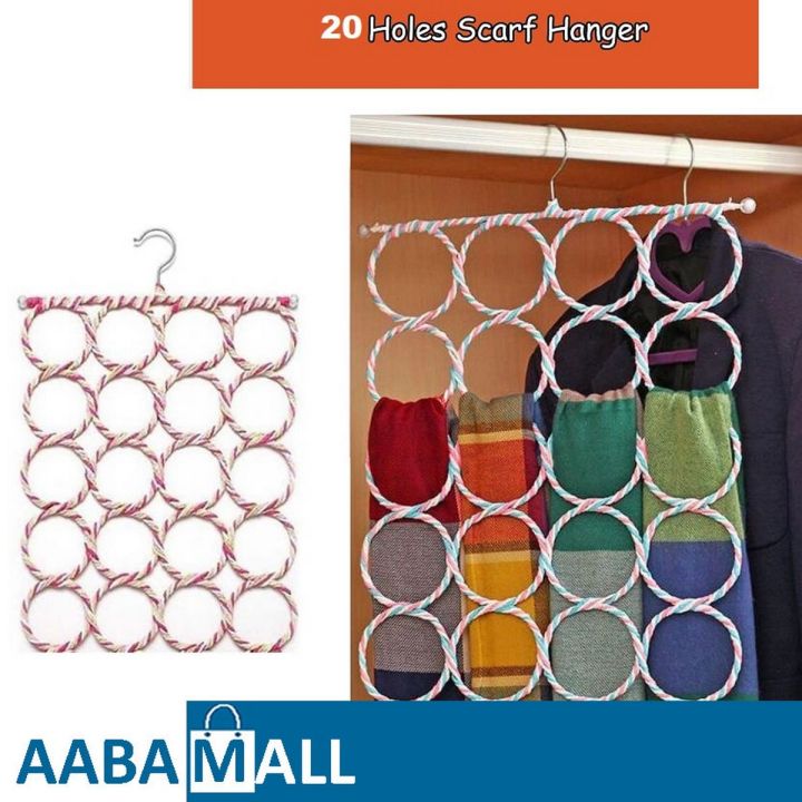 Scarf%20Tie%20Belt%20Hanger%20Holder%20Belt%20Closet%20Clothes%20Organizer%20Hook%20Storage%20-%20MULTI%20Holes%20-%20Image%202