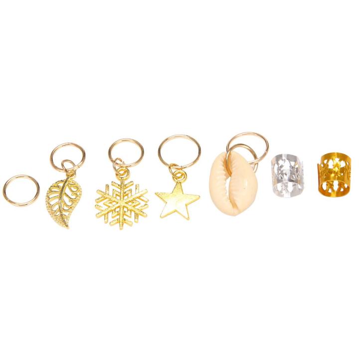 80Pcs Hair Jewelry Braid Accessories Decorations Metal Hair Ring