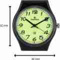 LG waterproof simple black silicone strap round shape male wrist watch. 