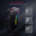 Redragon M808 Storm Lightweight RGB Gaming Mouse 85g Honeycomb Shell 12,400 DPI 7 Programmable Buttons. 