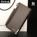 PU Leather Balebaily Long Wallet – Card Slots, Zippered Phone Compartment, ID Window, and Dual Ticket Pockets. 
