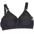 Plain Cotton Bra Black/ Cotton Bra For Girls/Non Padded Bra For Women/Comfortable cotton Bra/Adjustable Cotton Bra. 