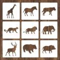 Animals Cutouts Stencil Kit (12 Pcs) Kids Drawing Painting Coloring DIY Art Craft Activity Learning Kits. 