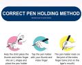 Children's Pen Control Training Set, Pen Control Training Kindergarten Children Erasable Pen Concentration Training Set - One Exercise Book, One Eraser and Six Pens 5ml. 