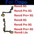 Power Volume Buttons For OPPO Reno 5 5Pro 6Pro 5 6 Plus 6Lite 5G Power Volume Button Side Key Flex Ribbon Flex Cable Replacement. 