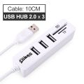iMice USB HUB 3.0 Multi USB 3.0 HUB Splitter Port 3/6  Multiple USB Hab SD Card Reader High Speed Usb Combo for Computer Laptop（USB3.0 White-3port）. 