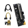 BlingStone Upgraded VER009S Plus PCI-E Riser Card 009S PCIE X1 to X16 6Pin Power 60CM USB 3.0 Cable for Graphics Card GPU Mining. 