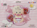 BABY GIRL FOIL BALLOON SET ( PACK OF 5 FOIL BALLOONS ). 