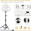 LED Selfie Ring Light 26cm * 31cm | 3 Multicolors Lighting Circle Ring Light with tripods for TikTok. 