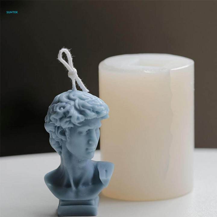 David Bust Statue Candle Mold Diy Soap Making Plaster Silicone Resin Mould