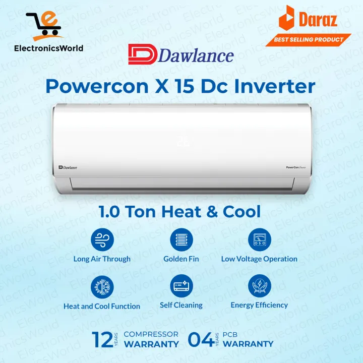 Dawlance Ac Ton Dc Inverter Split Model Powercon X 15 Heat