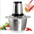 3 Liter Chopper - 2 Liter  - hand blender - meat chopper - qeema machine - chopper machine electric - - kitchen accessories - hand chopper - grinder/mixer/blender machine - multi function food processor - 3L capacity - copper winding powerful motor. 