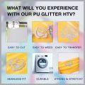 Best Quality Heat Transfer Vinyl HTV , Silver Glitter 1 Sheet 10" x 36” for Iron On T-Shirts. 