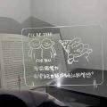 Transparent acrylic note board, small size, portable, simple. 