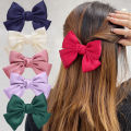 8Colors New Style Small Fresh Solid Color Bow Girl Duckbill Clip Fashionable Half Tie Hairpin Women's Exquisite Hair Clip Daily Hair Accessories.