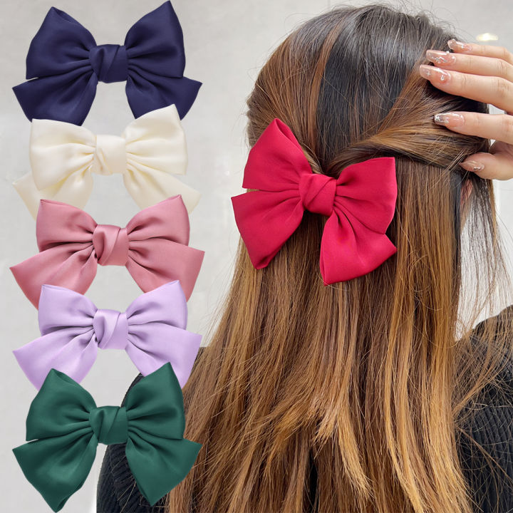 8Colors%20New%20Style%20Small%20Fresh%20Solid%20Color%20Bow%20Girl%20Duckbill%20Clip%20Fashionable%20Half%20Tie%20Hairpin%20Women's%20Exquisite%20Hair%20Clip%20Daily%20Hair%20Accessories%20-%20Image%208