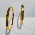 2pcs - Gold Kara -  Gold Plain Karay Set - Gold Plain Karay - Gold Kara for Girls - Simple Gold Plain Karra - Classic Gold Kara - Gold Kara for Women - Complete Stainless Steel Karahi Set - Stylish Stainless Steel Kara for Girls -. 