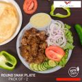 Snacks plate for kids | Round Snack Plate | Round Snack Plate Pack Of 2 Snack Serving Tray, Chips, Cookies, Biscuits Tray, Spaghetti, Noodles Kids Training Plate Fries Plate Noodles Plate Rice Plate Hotel Serving Snakes Plate for Food Stalls.. 