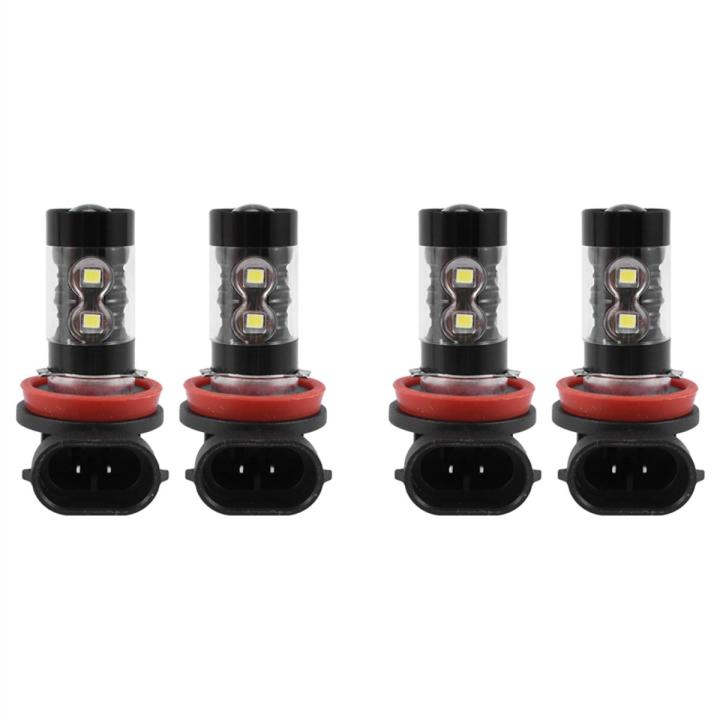 4-Pack High Power 50W Super Bright H11/H8 10-SMD LED Lights Bulbs for Car Fog Light Lamps Replacement, Xenon White