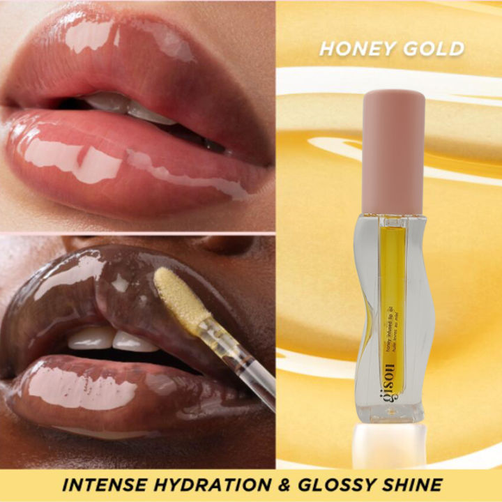 Gisou Moisturizing Temperature Liquid Lipstick Honey Color Long Lasting Moistourizing Lip Makeup Lip Oil 2.5ml 2024 Party Favour