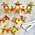 Double Side Cartoon Tiger Jenga – Balancing Game / Wooden Craft. 