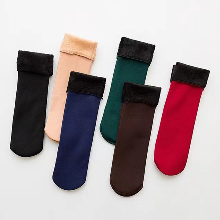 Pack of 1 Pair Thermal Woolen Socks for Men and Women Insulated Fuzzy Warm Socks for Winter, Outdoor, Hiking, and Daily Wear, Extra Soft Cashmere Lining