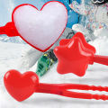Heart Shaped Snowball Maker Clip Winter Sand Ball Mold Plastic Clamp Toy 2021. 