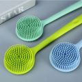 【HOT】 Multifunctional Silicone Brush Body Bath Shower Brush Back Massage Exfoliation Wisp Body Scrub Brush Long Handle Double-Sided. 