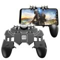 Portable AK66 PubG Mobile GamePad Controller Trigger | R11 Tigger | 6 Button Controller | Mobile Trigger | Trigger for Mobile Games | Controller For Shooting Games | 6 in 1 | High Quality | Black. 