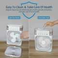 Portable Air Conditioner Fan, Mini Evaporative Air Cooler with 7 Colors LED Light, 1/2/3 H Timer, 3 Wind Speeds and 3 Spray Modes for Your Desk, Nightstand, or Coffee Table. 