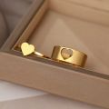 Adjustable Heart Shape Couple Rings Set- Heart Rings For Couples and Girls. 