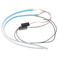 45 cm Sequential LED Strip Turn Signal Switchback Indicator DRL Daytime Running Lights ice blue&Yellow. 