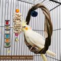 6 Pack Natural Wood Bird Toys, Bird Chewing Toys Parrot Toys, Birds Cage Toys Bird Parrot hanging Chewing Toys for Parrots and Other Birds. 