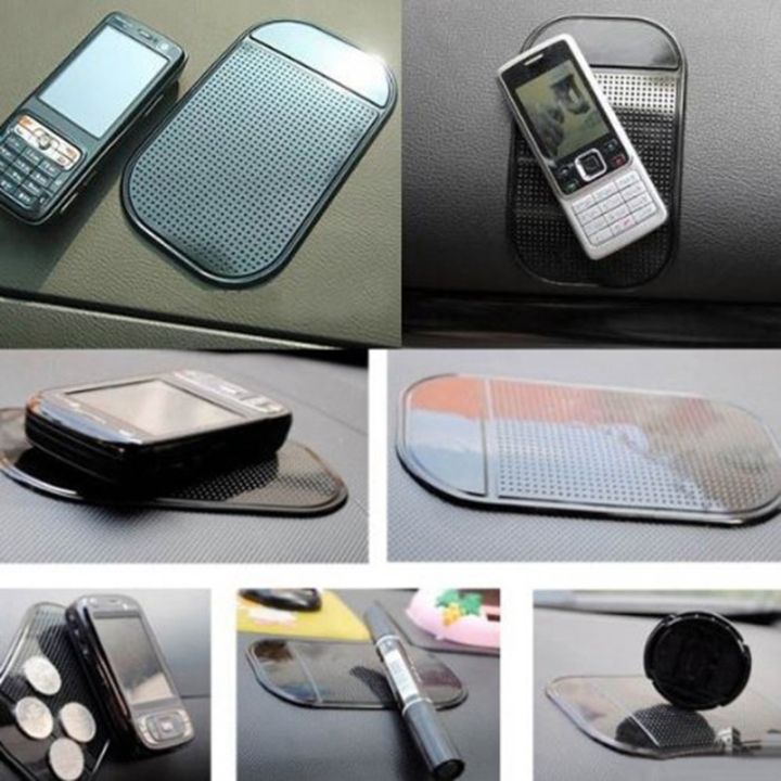 12 PCs Black Magic Sticky Pad Anti Slip Mat Car Dashboard for Cell Phone