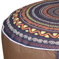 Relaxsit Bean Bag Stool – Traditional Round Footstool – Versatile Ottoman-style Footrest and Table Top – Dim. 45x45xH30cm Ottoman stool for bedroom. 