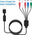 Suitable for PS2/PS3 Component Cable 1.8M Suitable for PS 2/3 High Resolution Game Cable Accessories , for PS2 component cable. 