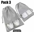 Shoe Storage Box, Shoe Storage Bag Clear Plastic Stackable Shoe Organizer for Closet, Space Saving Foldable Shoe Sneaker Containers Bins Holders Zip Pouch Storage (Large). 