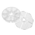 Decoration Round 8 Compartment Box 10cm Clear Bead DIY Craft Jewelry Parts Storage Organizer Container C. 