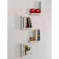 L SHAPE WALL MOUNTED SHELF WHITE. 