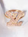 Premium Luxury Gold-Silver Plated Zircon Ring for Women – Elegant Attractive Engagement & Party Ring. 