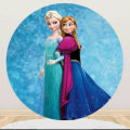 FROZEN ELSA BIRTHDAY Round BACKDROP / ELSA BIRTHDAY DECORATION / Birthday Backdrop / Birthday theme decoration / panaflex / Round backdrop curtain for birthday / birthday accessories. 
