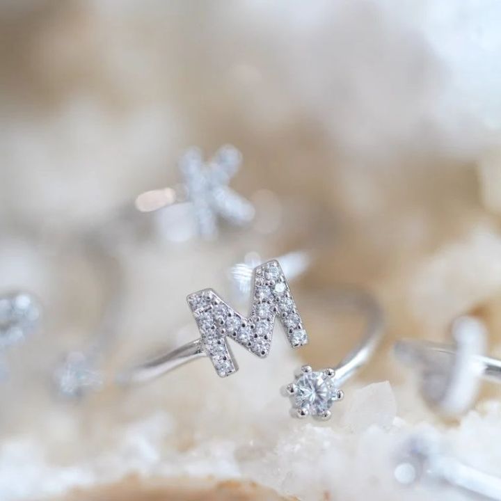 Elegant%20Initial%20Letter%20A-Z%20Crystal%20Zircon%20Fashion%20Rings%20with%201-Year%20Warranty%20-%20Image%203