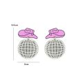 Western Cowgirl Hat Dolly Howdy Boots Cowboy Let's Go Girls Statement Nashville Country Music Disco Earrings. 