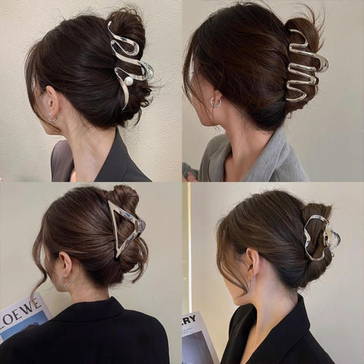 2023 New Fashion Metal Hair Claws Clip for Women Girls Trendy Hair Clip Barrette Hairpins Party Headwear Hair Accessories Tiara