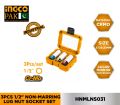 INGCO 3pcs 1/2" Non-Marring Lug Nut Socket Set (17,19,21mm). 
